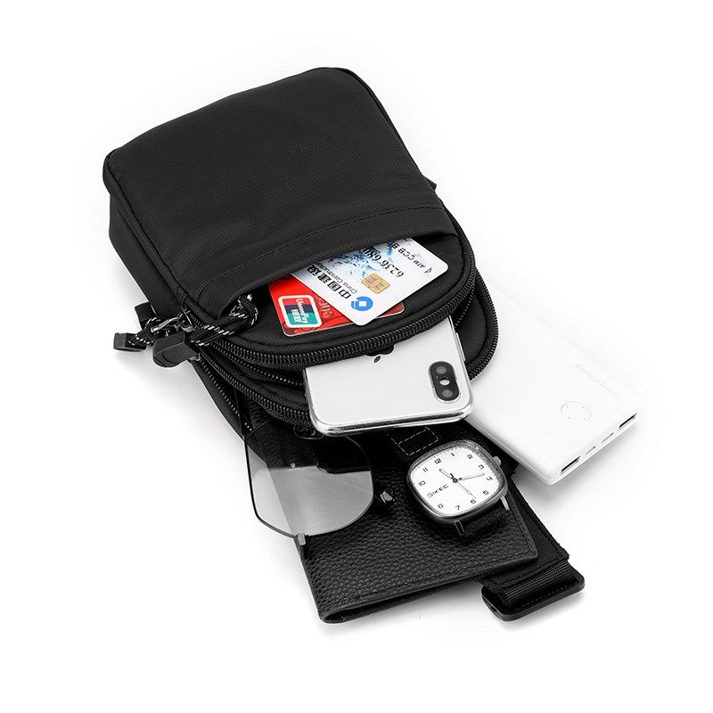 男士胸包迷你小背包时尚简约手机包休闲单肩小包包牛津布斜挎包男,淘宝优惠券,粉丝福利购,淘宝优惠卷