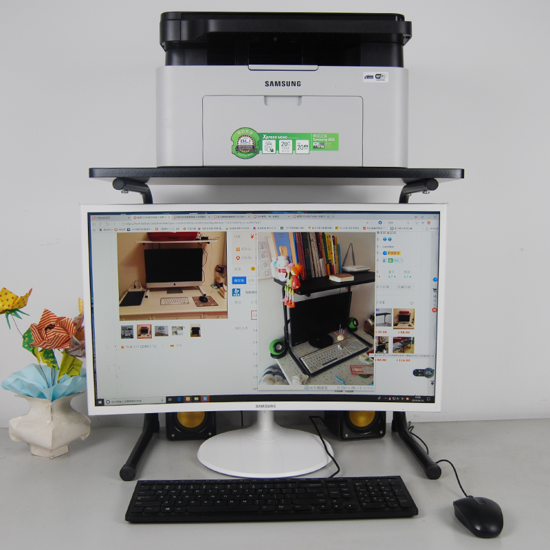器笔电本简易记办台r式桌面上收纳打印机支架脑公室置物省 - 图3