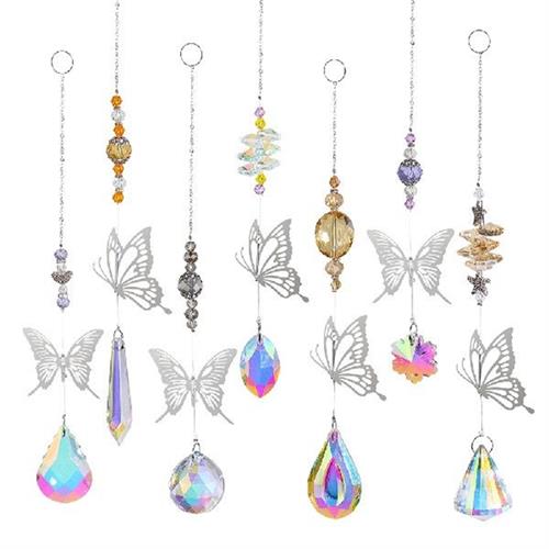 新品Crystal Windchimes Sunlight Catching Hanging Pendant Lig - 图0