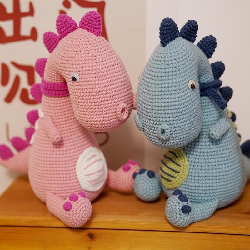 菲菲姐萌趣恐龙玩偶孕妇打发时间手工编织diy钩针毛线团材料包,淘宝优惠券,粉丝福利购,淘宝优惠卷