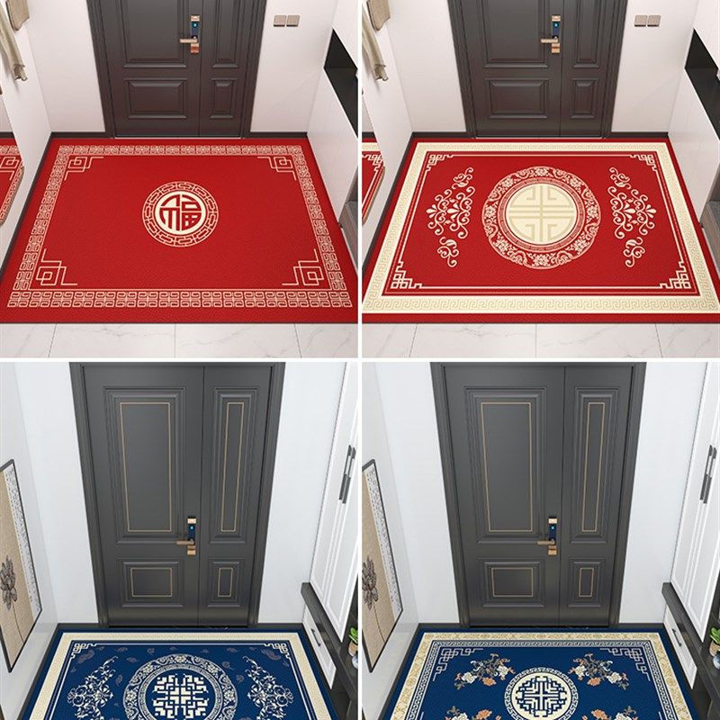 地垫入户门垫pvc可擦免洗新中式进门门口脚垫可裁剪红色玄关地毯,淘宝优惠券,粉丝福利购,淘宝优惠卷