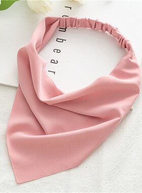小众高货New turban solid color hair accessories macaron elas