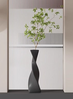 入户玄关装饰摆件电视柜壁龛插花长花瓶客厅家居装饰品轻奢高级感