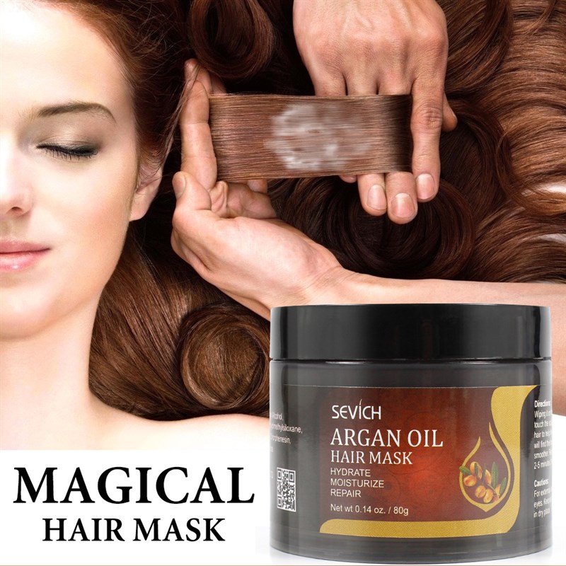 速发Argan Oil Moisturize Hair Treatment Mask Repair Damage H-图0