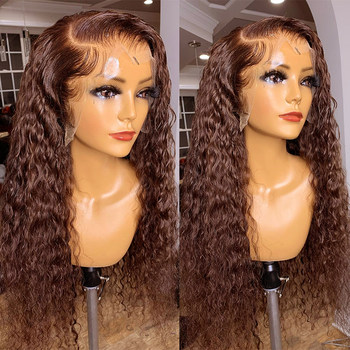 推荐Ginger Brown Lace Front Human Hair Wigs Brazilian Remy D