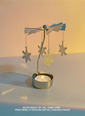 “旋转烛台浪漫烛光走马灯”少女心创意梦幻桌面摆件节Y日生日礼