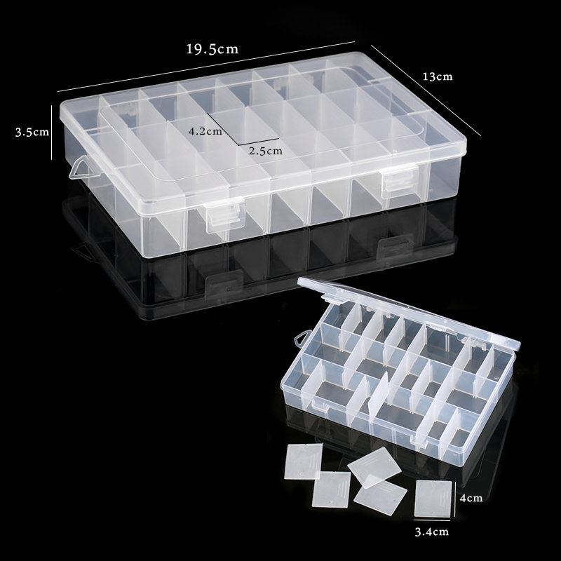 推荐Transparent Plastic Storage Jewelry Box Compartment - 图0