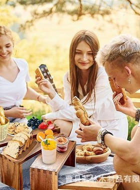 实木蛋糕陈列架创意阶梯式熟食收纳架野餐露营支架拍摄道具架