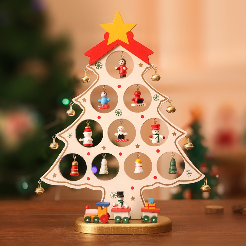 迷你耶诞树桌面摆件diy材料包耶诞节装饰品场景布置儿童创意礼物 - 图1