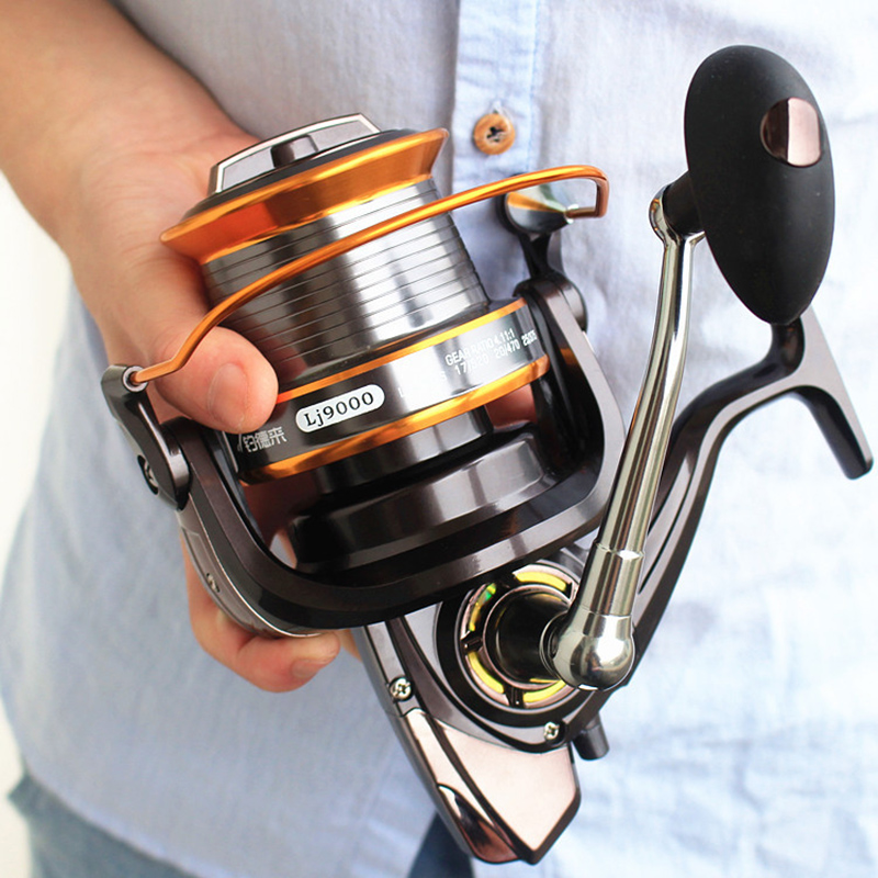 推荐Far Throw Fishing Reel Metal LJ 3000-9000 Series 5BB Bev - 图0