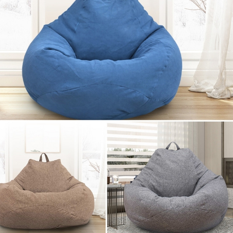 Lazy Sofa Cover Chair Lounger Seat Bean Bag Couch home Room - 图0