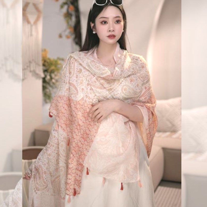 夏季薄款披肩女多功能新疆海边旅游日常空调房百搭丝巾斗篷女外搭,淘宝优惠券,粉丝福利购,淘宝优惠卷