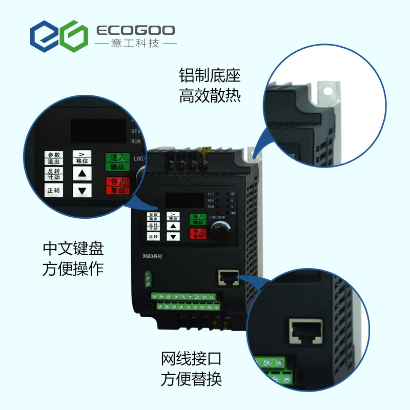 变频器 单相2k0v 0.75kw 1.5kw 2.2kw N4kw 5.52w 电机调 - 图0