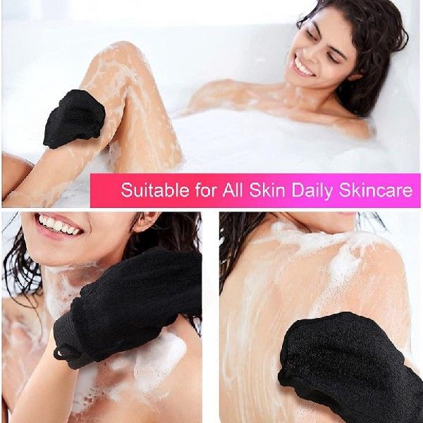 速发Exfoliating Glove Scrub Double Sided Hammam Scrub Mitt-图0