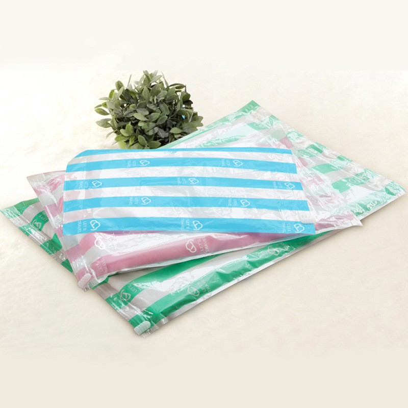 推荐2 PCS Pack Hand Rolling Vacuum Storage Bag Portable Trav-图1