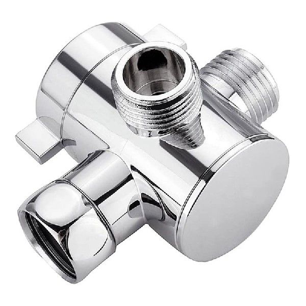 推荐ABS Chrome 3 Way Diverter Hose Fitting T Shape Adapter-图3