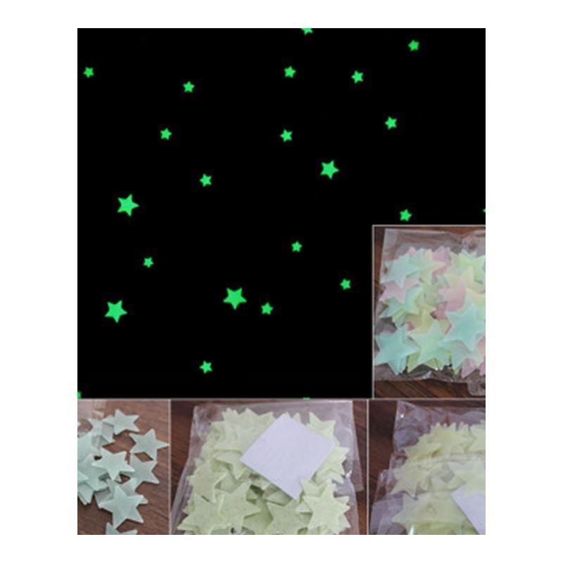 推荐50pcs 3D Stars Glow Wall ers In The Dark Luminous Fluore - 图2