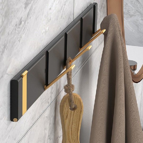 2-s Hoodl6 Folding Towel Hanger 2 ways Instaklation Wall - 图0