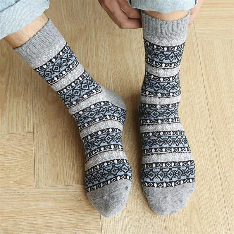 推荐5pairs/LotMen's Socks Wool Thickened Warm Tube Cotton So - 图3