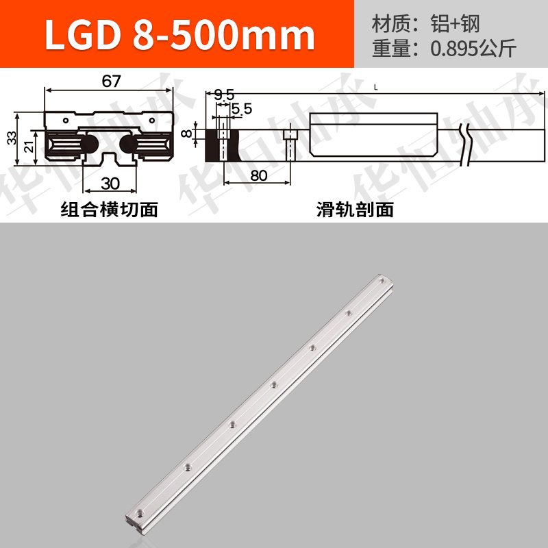 新品外置双轴心重型直线导轨滑台方轨道线轨滑R块铝挤型材料精密 - 图1