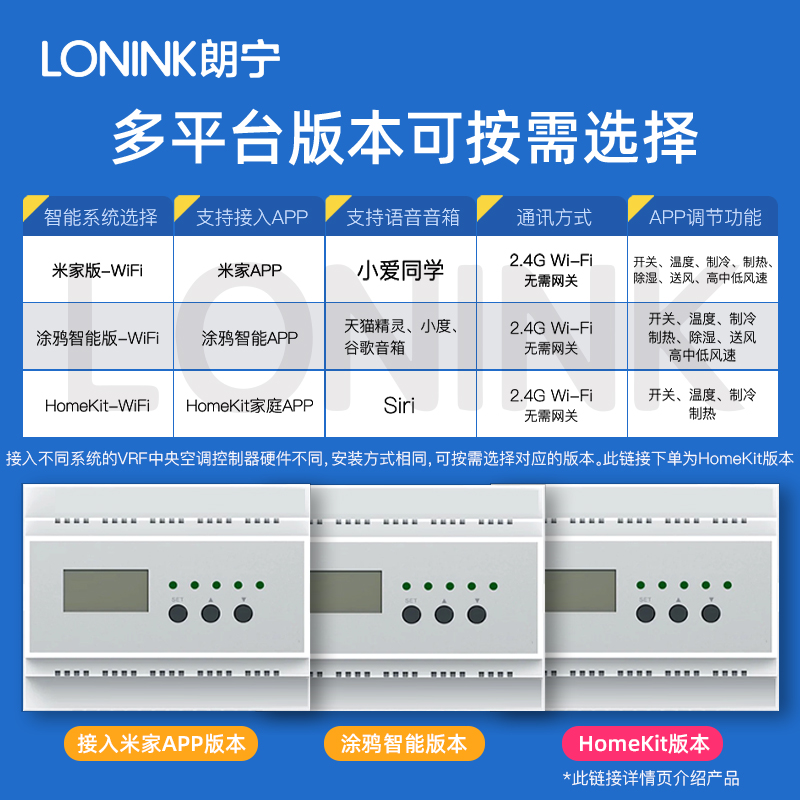 LONINK VRF中央空调控制器智能网关wifiH温控器面板HomeKit Siri - 图3