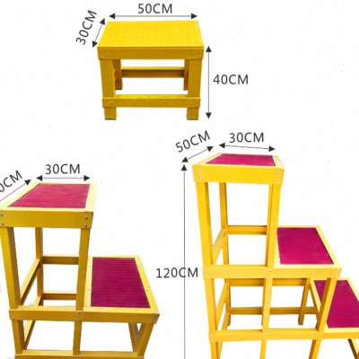 绝缘凳电工凳220KV高压08米可D移动平台双层高低凳玻璃纤维绝缘 - 图2