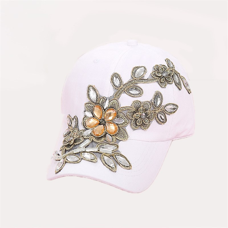 推荐summer cate Women Diamond Flower Baseball Cap Snapback S-图3