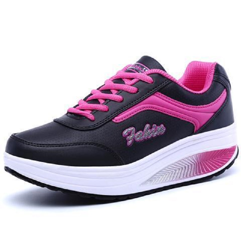 推荐Platform Sneakers For Women Mesh Sports Shoes Lady Blue-图0