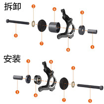 23 pieces of front mounted bearing disassembly wheel tool unshackling type sheep F angle Palin removal and free front wheel bearing steam retention