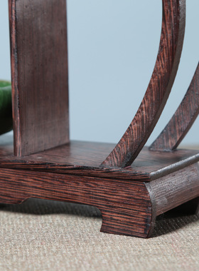 圆形实木博古架鸡翅木 多宝阁中式文玩展示架木质工艺品木雕摆件