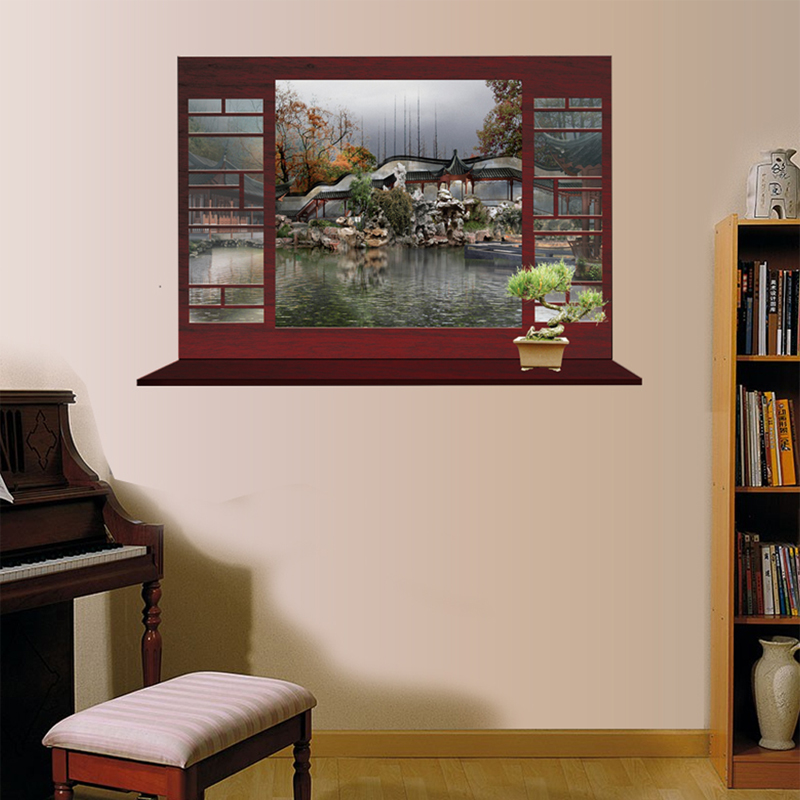 Chinese Large Landscape Murals Fake Window Wall Stickers Chinese Large Landscape Murals Fake Window Wall Stickers Film To The Gl Hotel Restaurant Bar In Price On M Alibaba