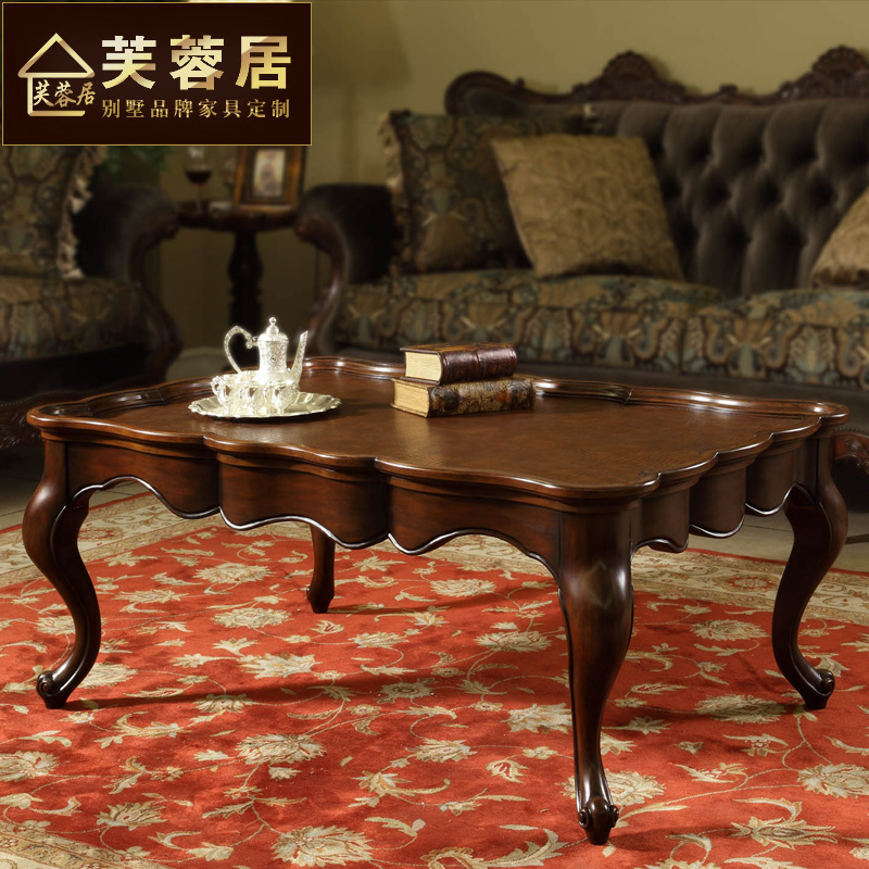 Hibiscus Habitat European American Wood Coffee Table Rustic Hibiscus Habitat European American Wood Coffee Table Rustic Villa Living Room Furniture Retro Tea In