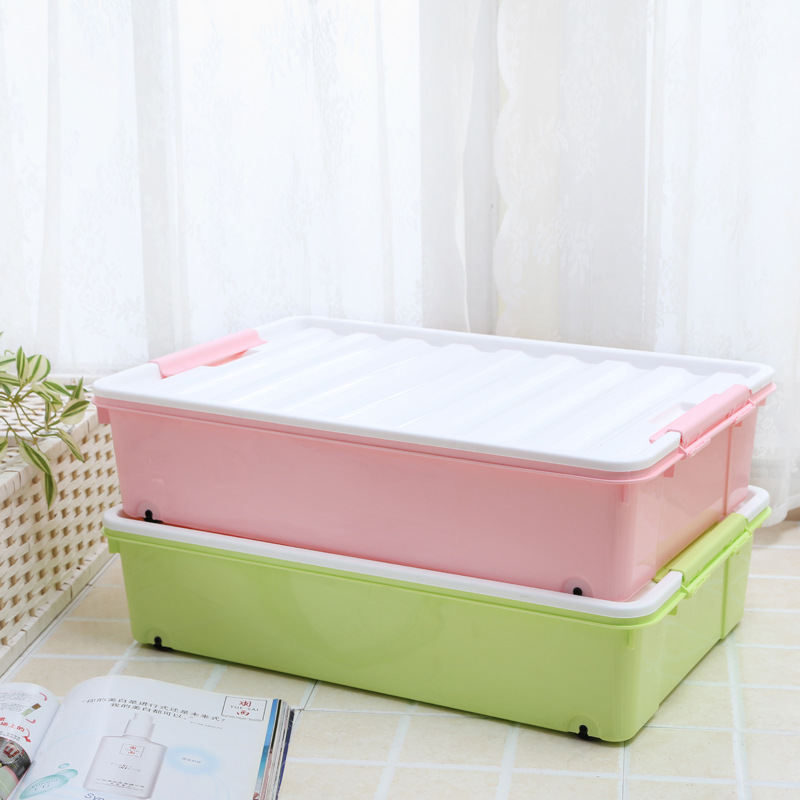 Home Clothes Quilt Toy Storage Box Under The Bed Plastic Home Clothes Quilt Toy Storage Box Under The Bed Plastic Dust Seal Sliding Door Wheel Pulley Sorting Glove In Price On
