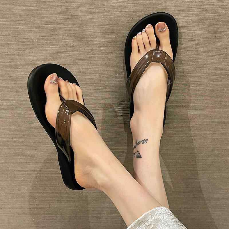 人字拖女夏潮时尚外穿果冻带平底防滑沙滩夹脚凉拖鞋0508d,淘宝优惠券,粉丝福利购,淘宝优惠卷