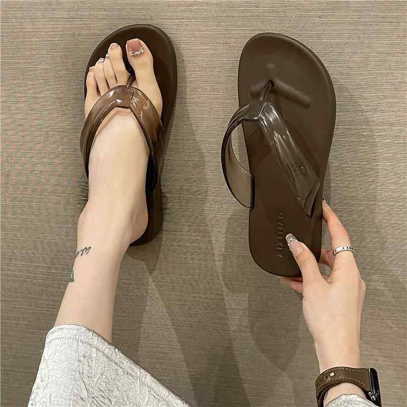 人字拖女夏潮时尚外穿果冻带平底防滑沙滩夹脚凉拖鞋0508d,淘宝优惠券,粉丝福利购,淘宝优惠卷