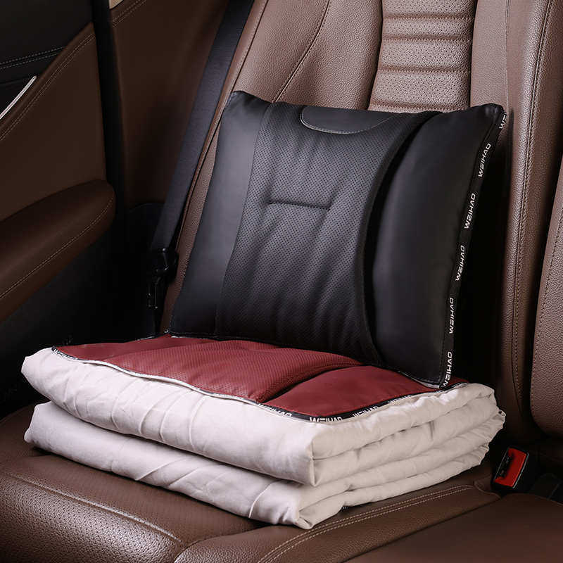 选汽配汽车腰靠套装高级感防寒保暖被子靠枕两用车内饰多功能绒毯,淘宝优惠券,粉丝福利购,淘宝优惠卷