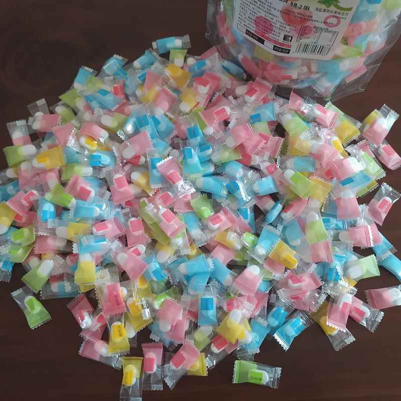 网红薄荷糖便携带水果味清新口气接吻散装小糖果一颗有情绪的含片 - 图2