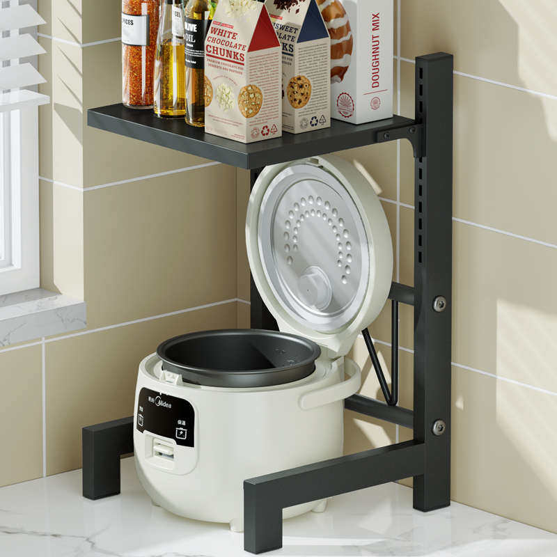 可伸缩厨房置物架微波炉架子家用台面双层烤箱挂架电饭锅支架收纳,淘宝优惠券,粉丝福利购,淘宝优惠卷