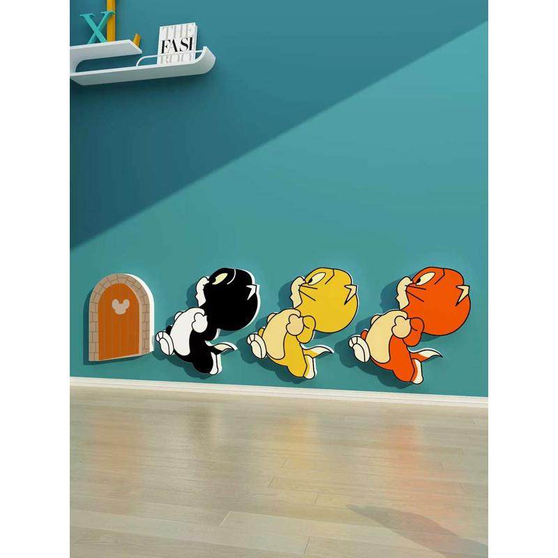 卡通动物墙角落贴画儿童房间布置装饰男女孩卧室改造背景墙面摆件,淘宝优惠券,粉丝福利购,淘宝优惠卷