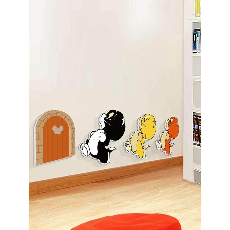 卡通动物墙角落贴画儿童房间布置装饰男女孩卧室改造背景墙面摆件,淘宝优惠券,粉丝福利购,淘宝优惠卷