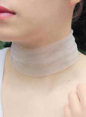夏天脖套女网纱蕾丝颈圈薄款围脖套头项圈高端遮疤锁骨护颈假领子