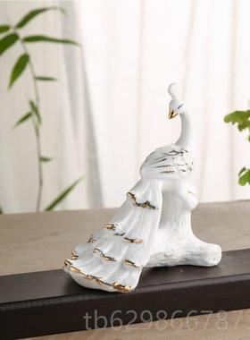 新现天鹅陶婚花瓶酒柜代客厅瓷电视柜摆件家居创意装饰品结礼物乔