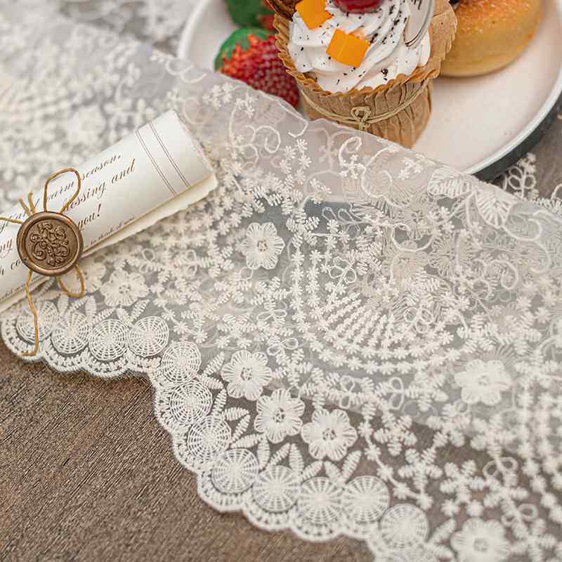 白色蕾丝餐桌布法式长方形台布ins风小清新桌布茶几盖巾布艺,淘宝优惠券,粉丝福利购,淘宝优惠卷