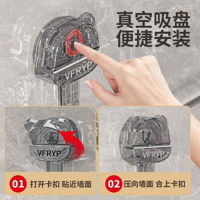 吸盘毛巾杆免打孔卫生间浴室伸缩置物架浴巾收纳挂架管道清洁棒,淘宝优惠券,粉丝福利购,淘宝优惠卷