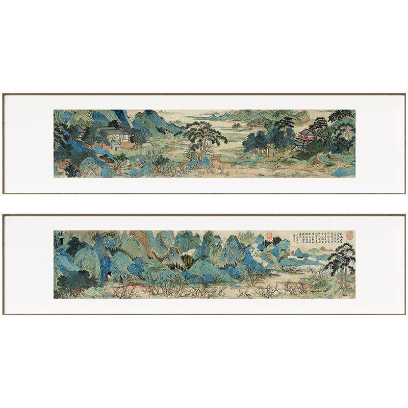 网红墨亭仇源·桃花幅图新中式客厅水风景装英饰画酒店背景墙横国,淘宝优惠券,粉丝福利购,淘宝优惠卷