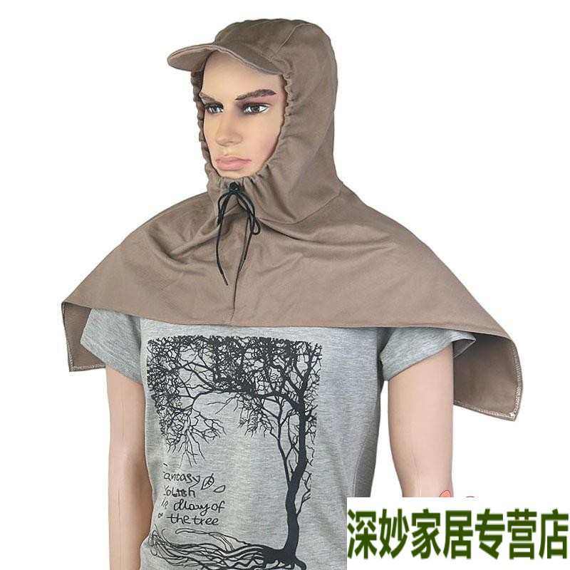 防尘披肩帽子劳保帆布帽披风帽男女搬运装卸打磨电焊防火星汽修机,淘宝优惠券,粉丝福利购,淘宝优惠卷