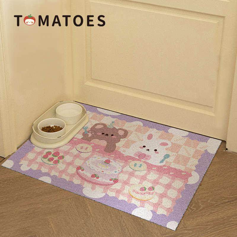 【番茄营业中】宠物猫砂盆防溅垫子猫咪蹭脚地垫丝圈耐脏耐磨碗垫,淘宝优惠券,粉丝福利购,淘宝优惠卷