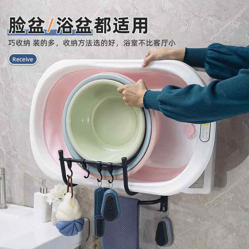 不锈钢卫生间放盆架洗脸盆架子盆子收纳架免钉壁挂式置物架挂盆架,淘宝优惠券,粉丝福利购,淘宝优惠卷
