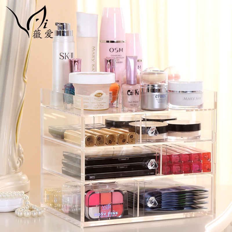 Transpa Acrylic Cosmetic Drawer Wooden Storage Box Cosmetic Drawer Wooden Storage Box