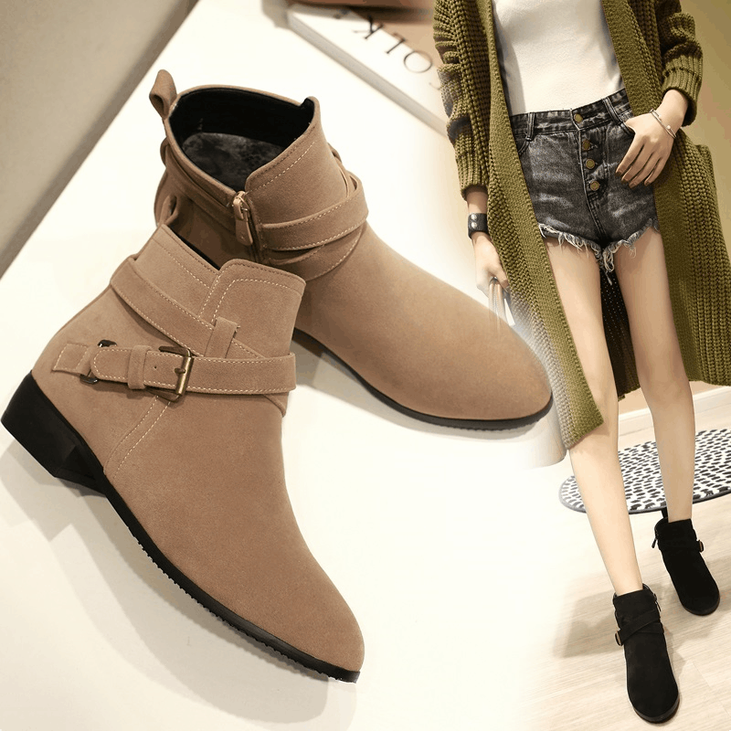 leather ankle boot with belt price